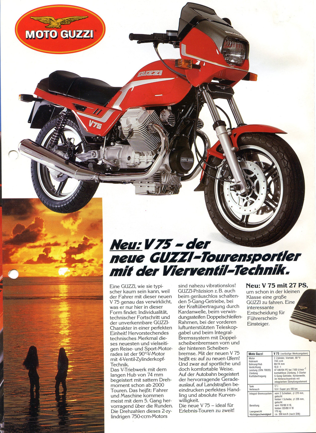 Advertisement - Moto Guzzi V75