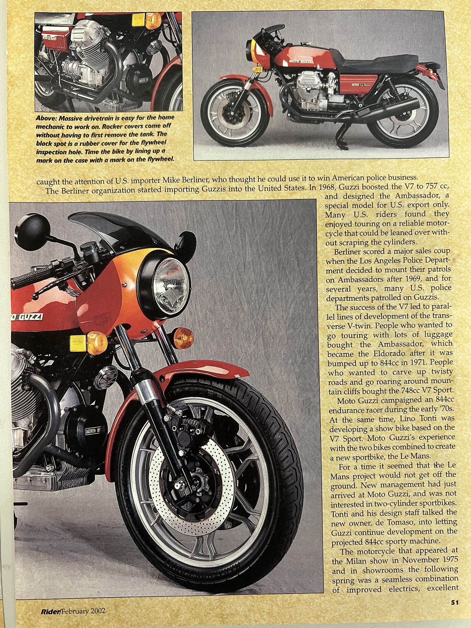 Article - Rider (2002 February) 1978 Moto Guzzi Le Mans