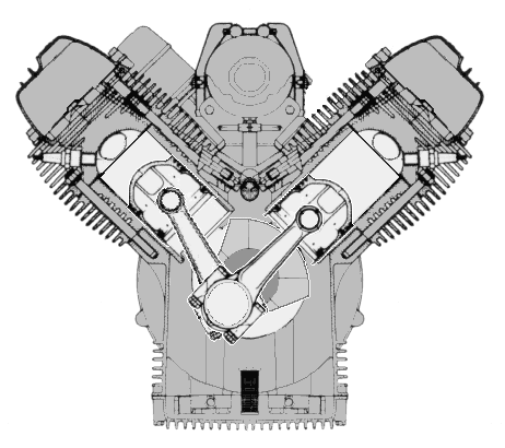 Moto Guzzi engine animation.