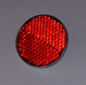 Red Lucas RER14 fender reflector.