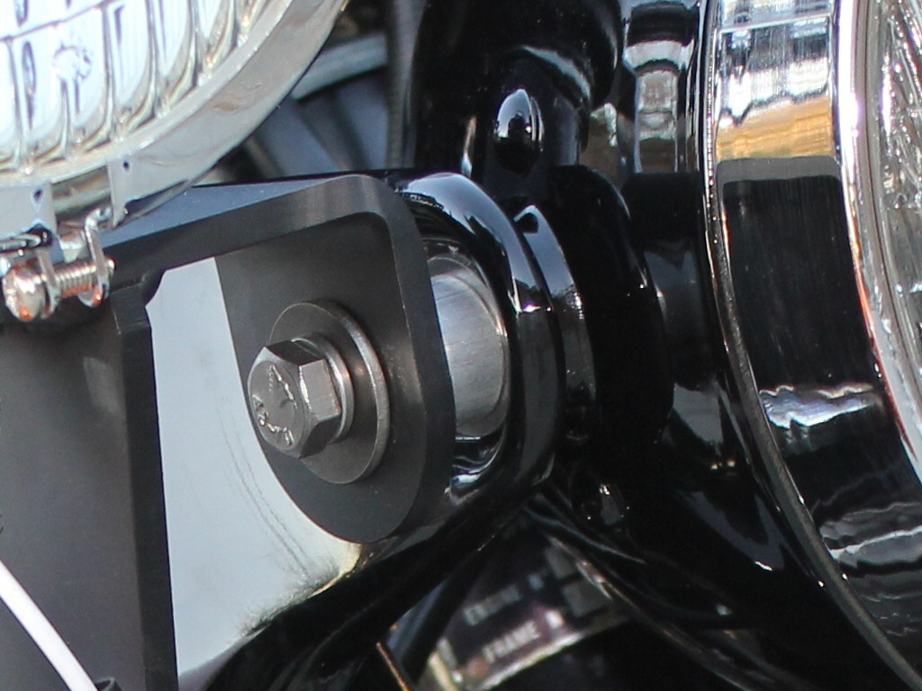 Spacer used when mounting spot light brackets on Moto Guzzi V700, V7 Special, Ambassador, 850 GT, 850 GT California, Eldorado, 850 California Police models.
