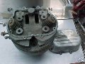 Engine cylinder head and rocker assembly, Moto Guzzi photo archive of parts