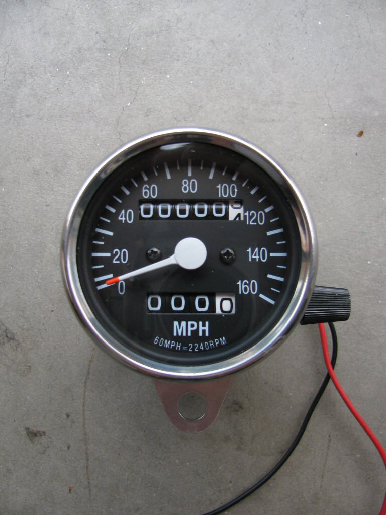 Close up view of the Baja Designs speedometer.