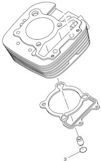 O-ring to seal the dowel pin between the cylinder and the cylinder head (YPN# 93210-13361)