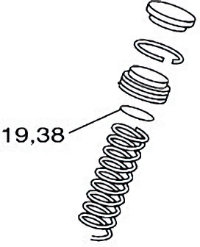 O-ring to seal the fork cap to the fork tube (YPN# 93210-24709)