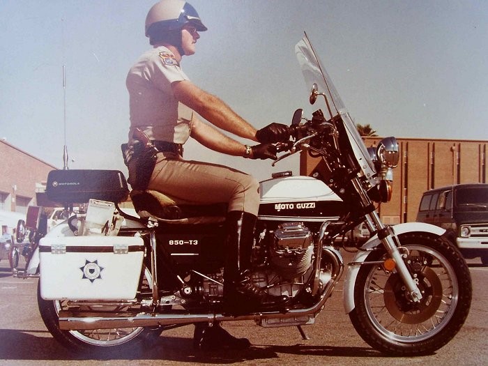 Moto Guzzi 850 T3 in service with the Arizona Department of Public Safety Highway Patrol.