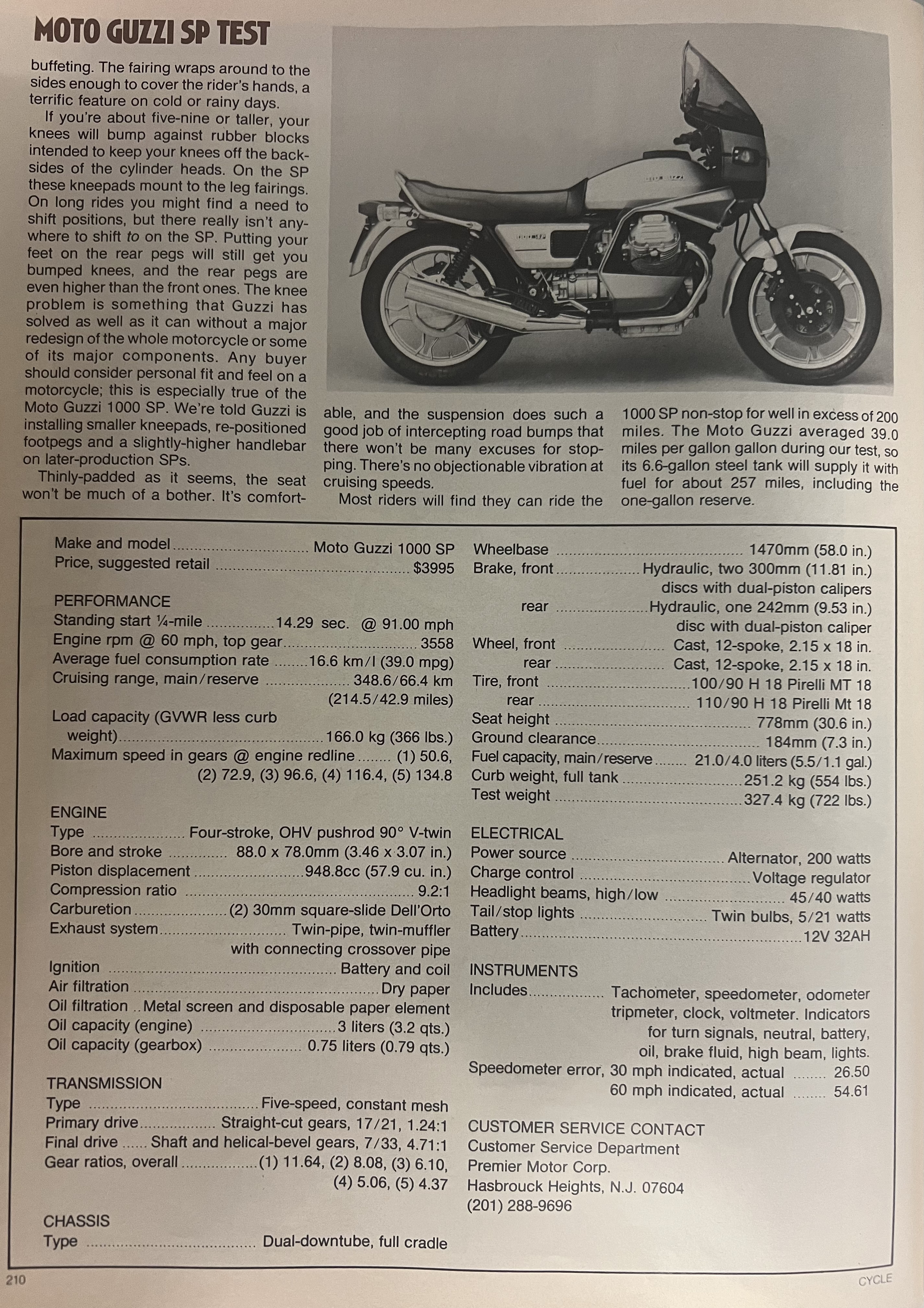 Article - Cycle (1979 April) Moto Guzzi 1000 SP