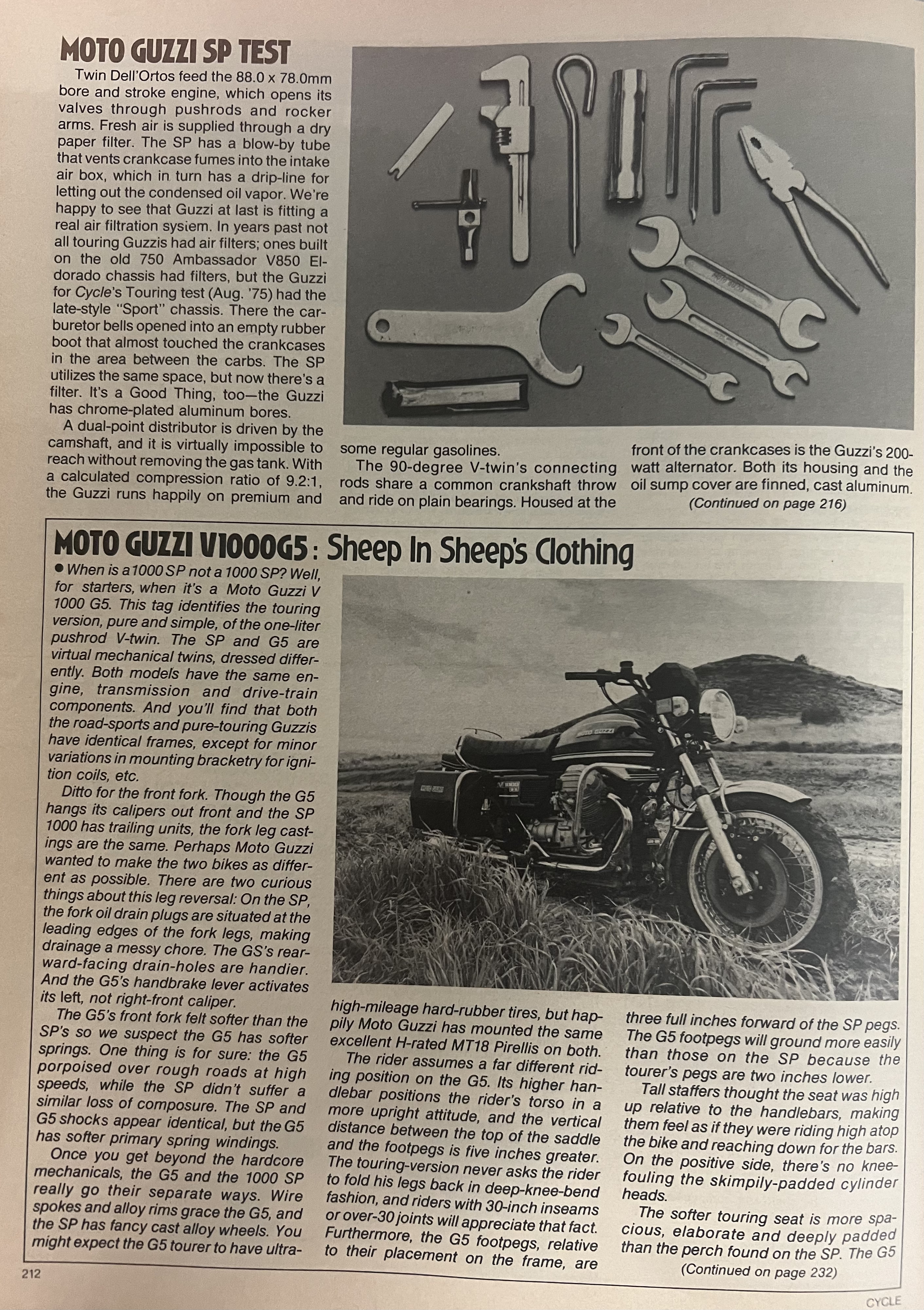 Article - Cycle (1979 April) Moto Guzzi 1000 SP