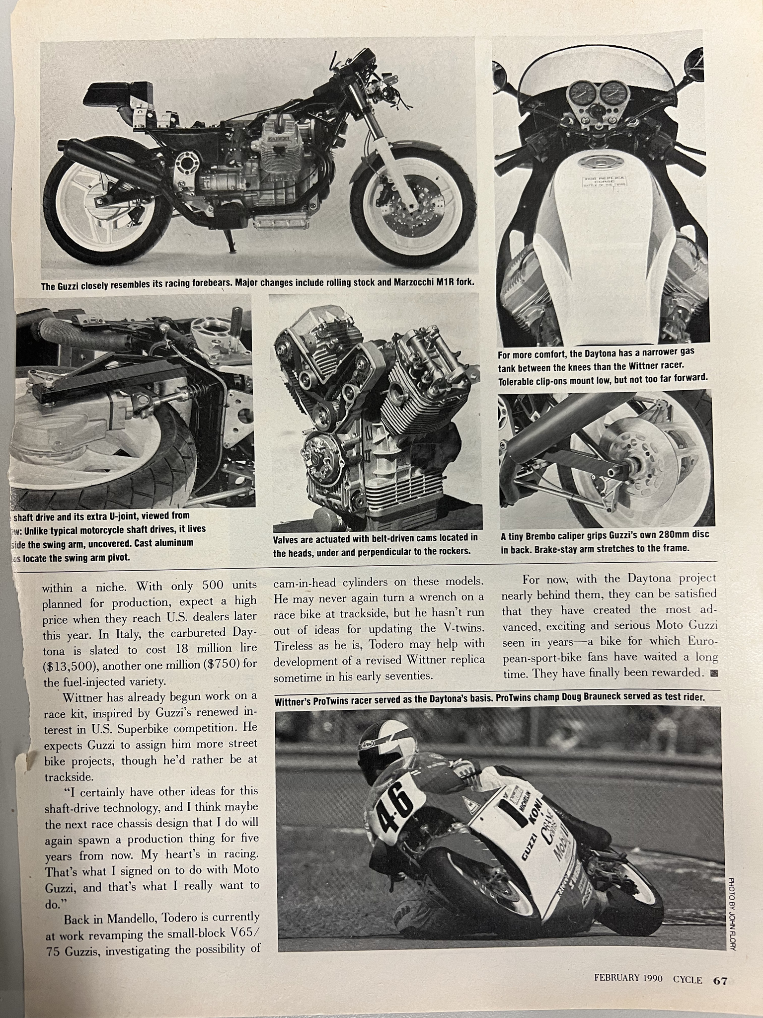 Article - Cycle (1990 February) Moto Guzzi Daytona 1000