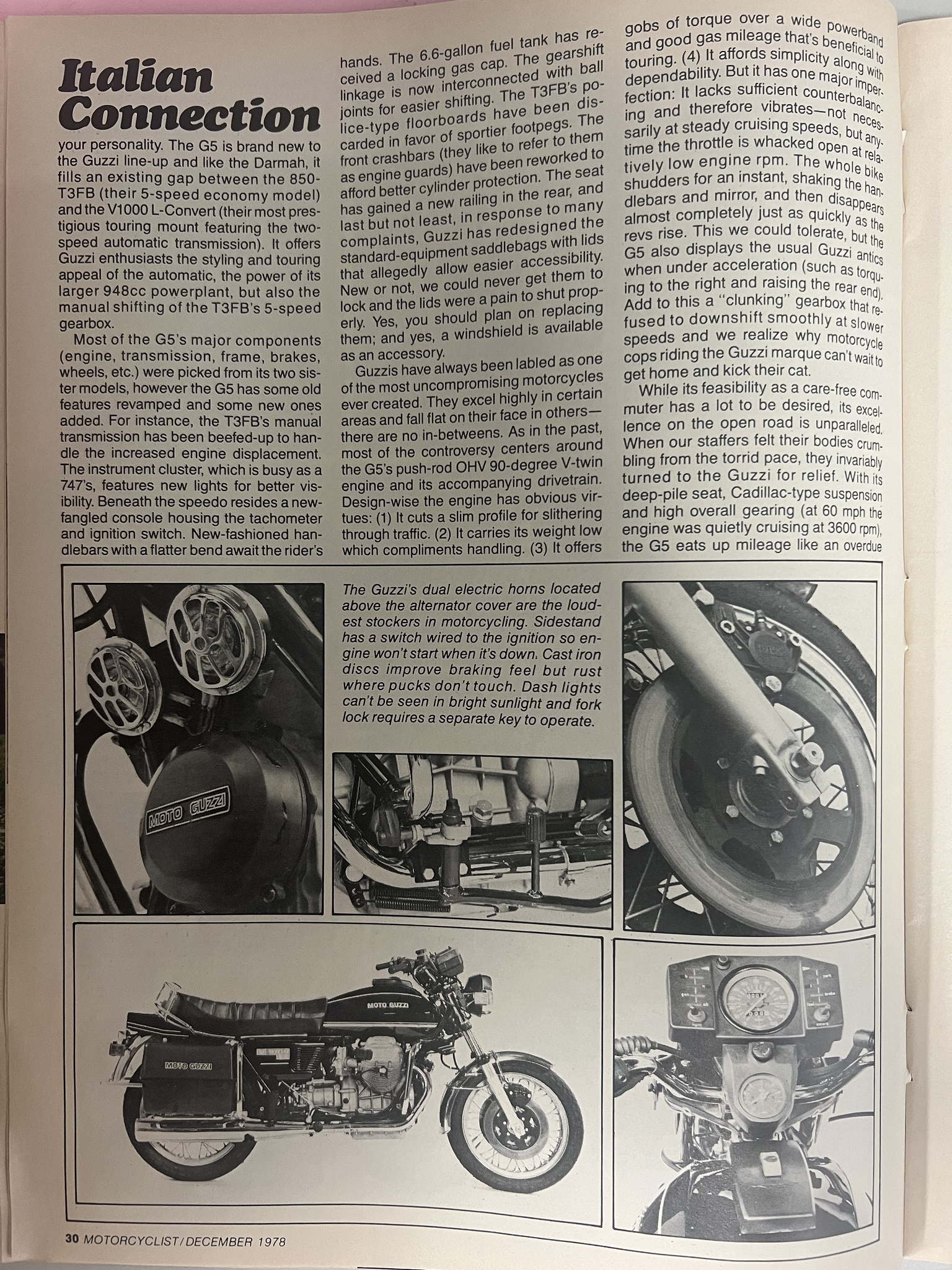 Article - Motorcyclist (1978 December) Four Americans Take a Look At Four Italians