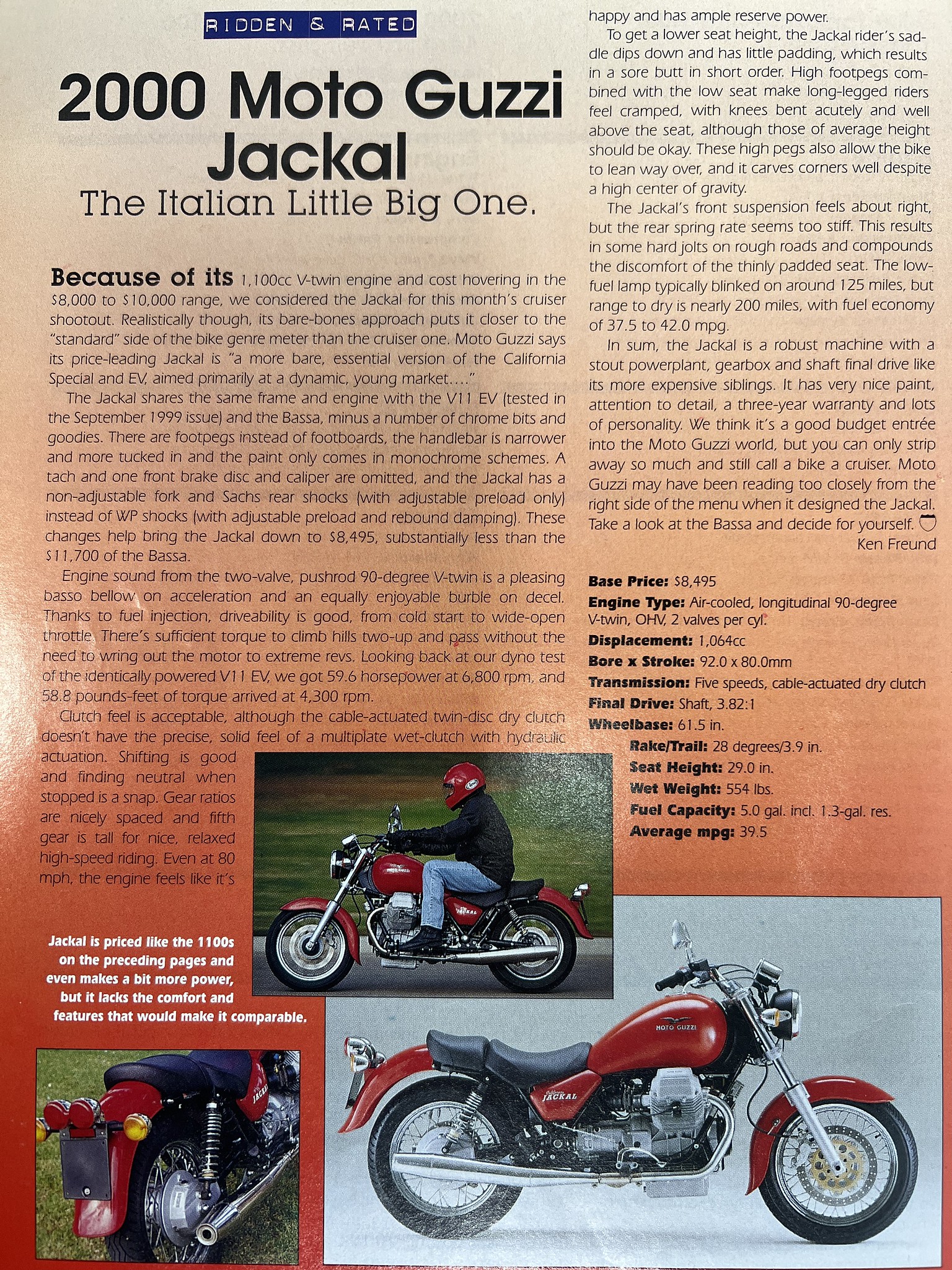 Article - Rider (2000 April) 2000 Moto Guzzi Jackal