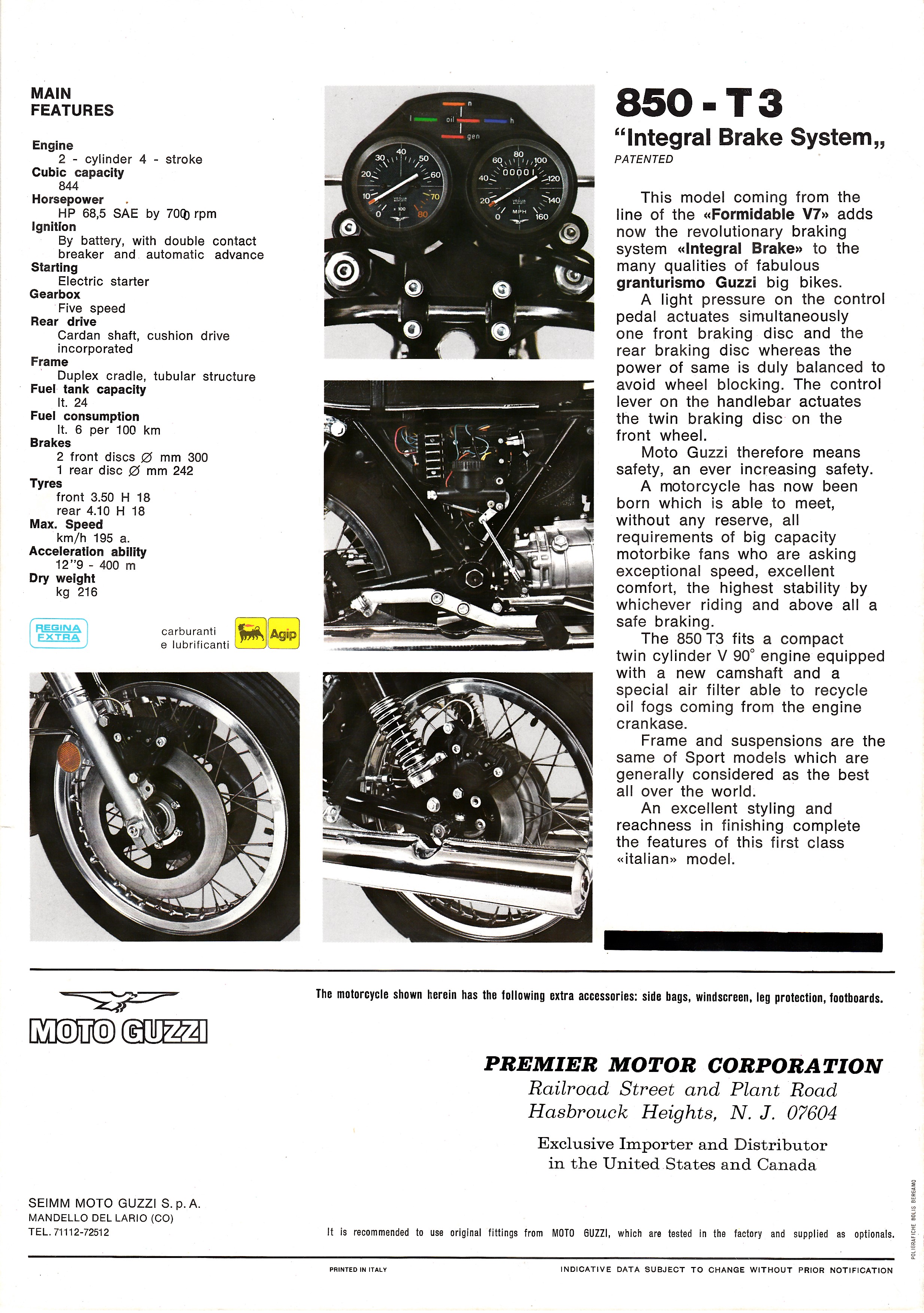 Brochure - Moto Guzzi 850 T3 (with windshield) [English]