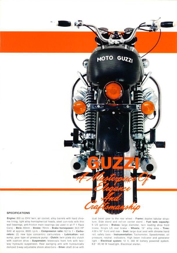Moto Guzzi Eldorado Factory Brochure, Page 4 of 6.