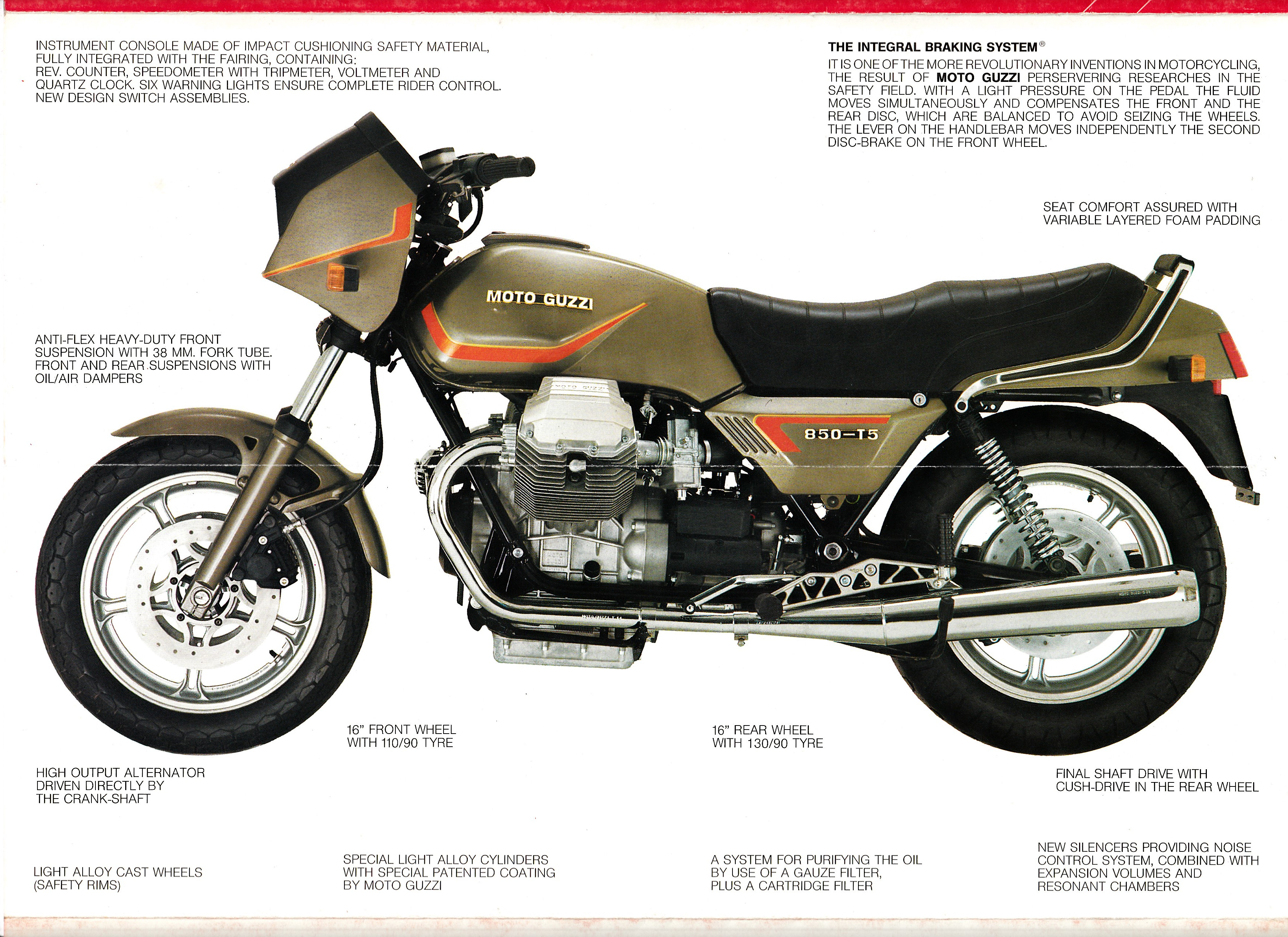 Brochure - Moto Guzzi 850 T5 (folded style brochure)