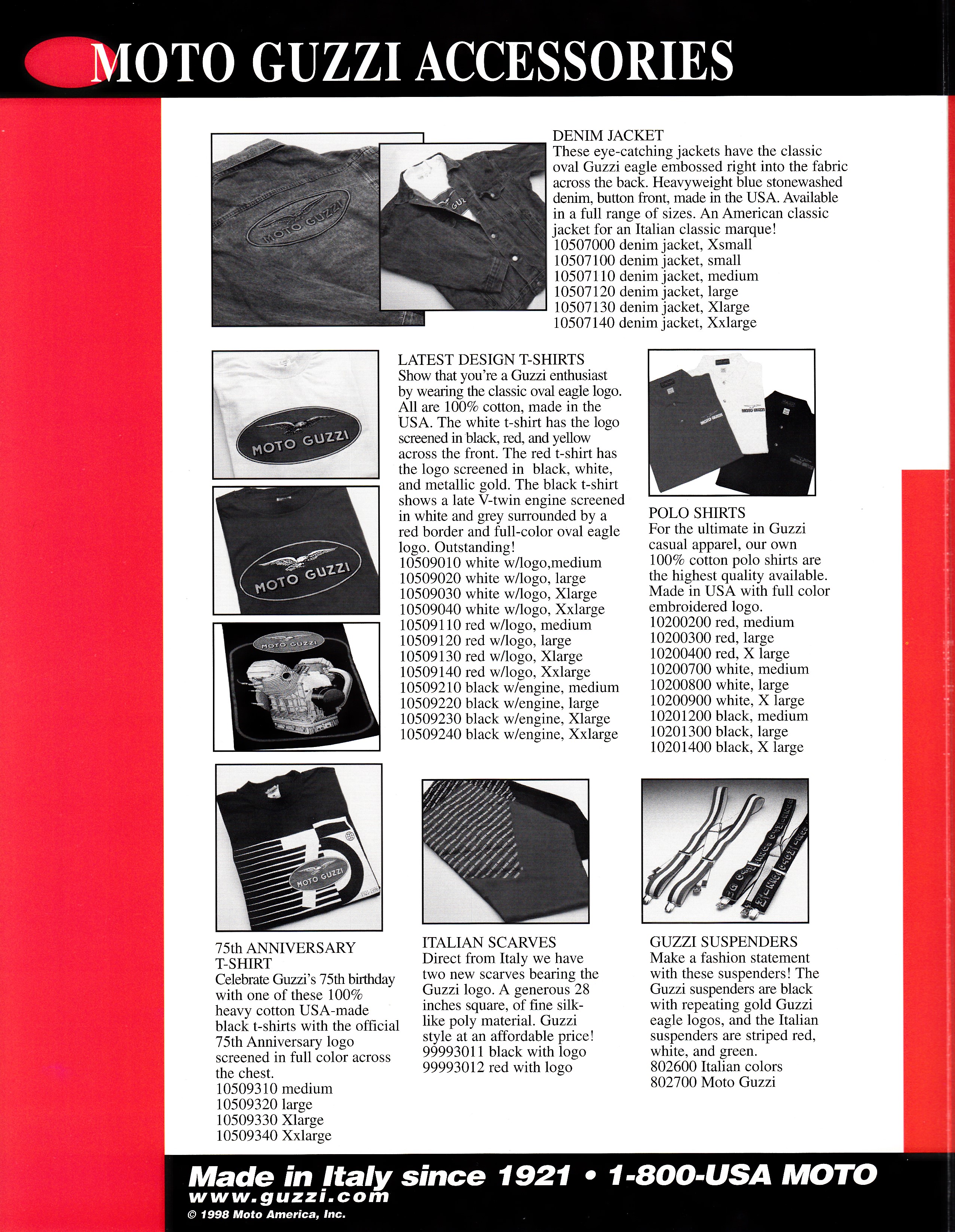 Brochure - Moto Guzzi Accessories (1998)