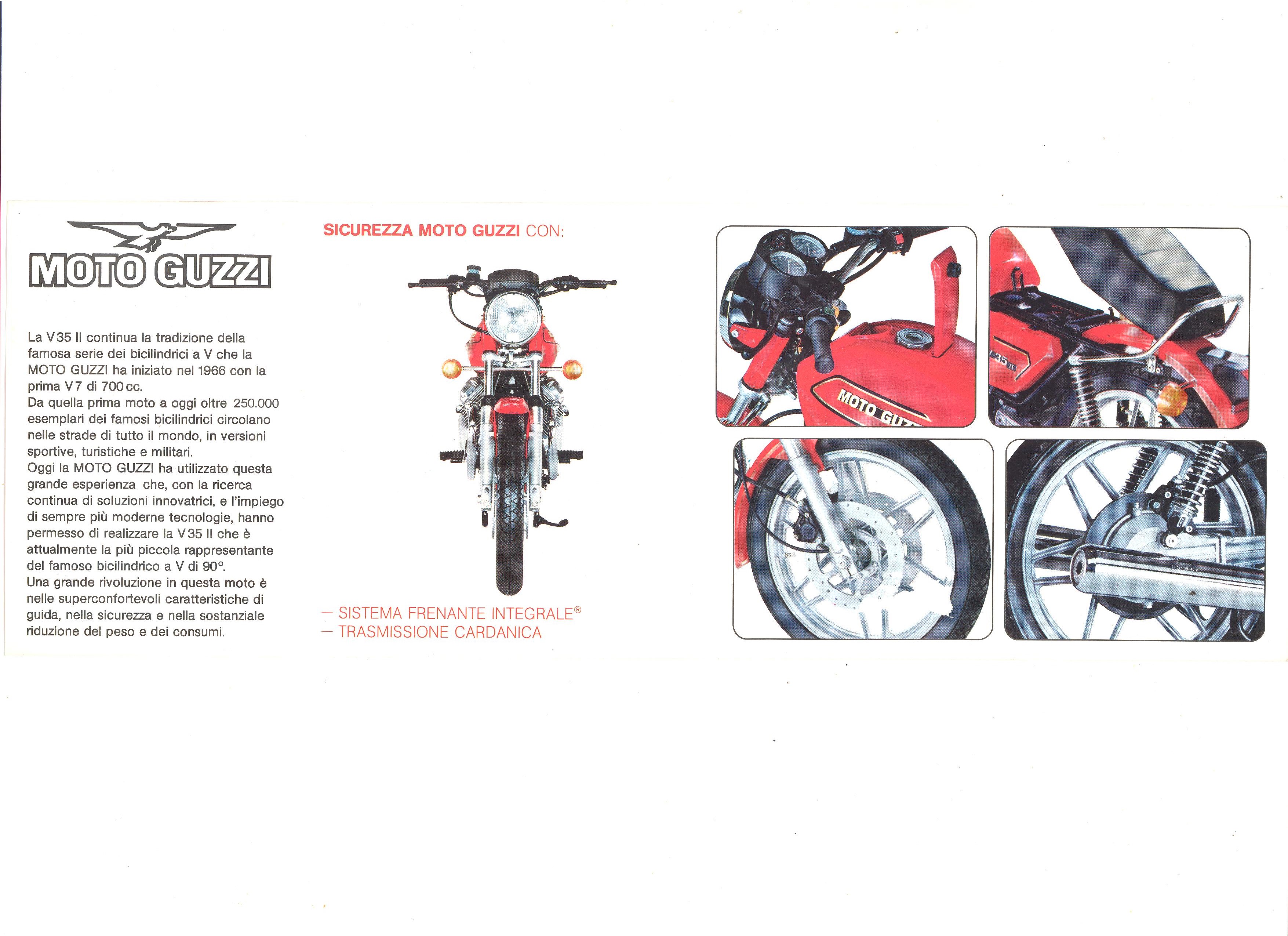 Moto Guzzi factory brochure: V35 II
