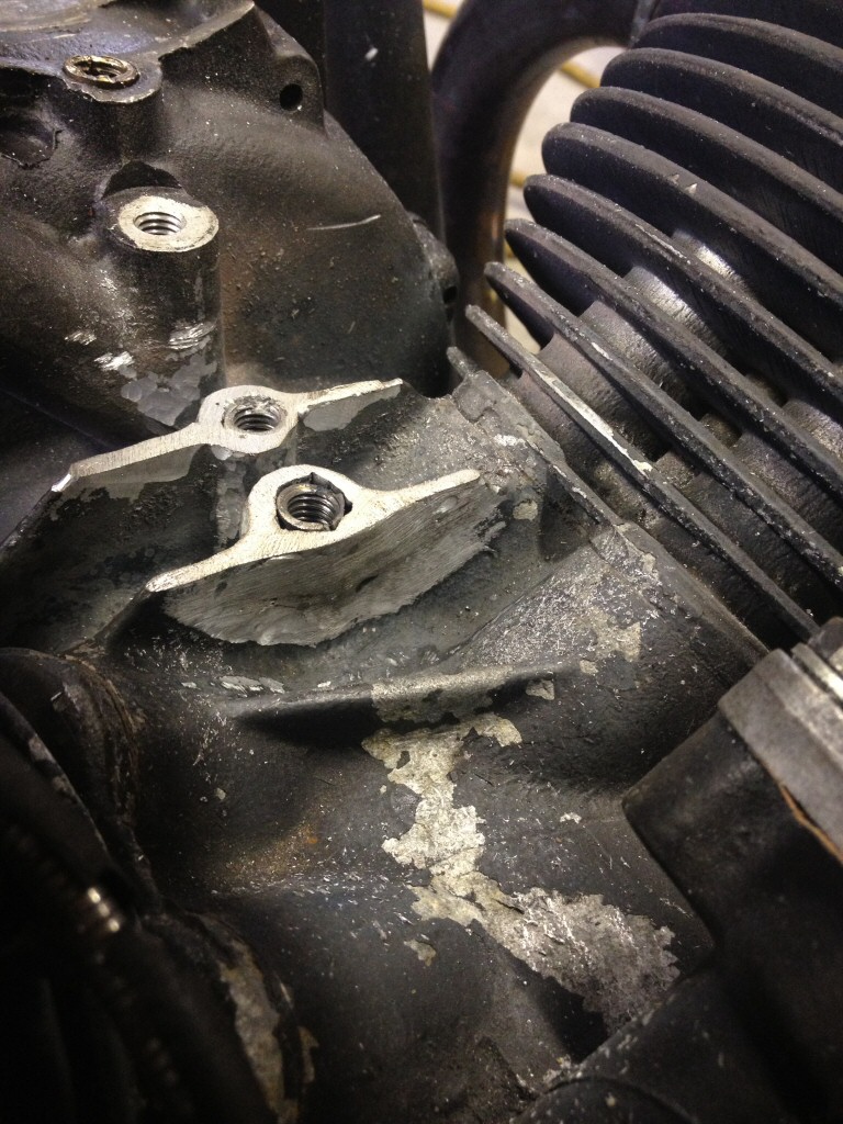 Karl Saar's repair to a damaged crankcase on Moto Guzzi V700, V7 Special, Ambassador, 850 GT, 850 GT California, Eldorado, and 850 California Police motorcycles.