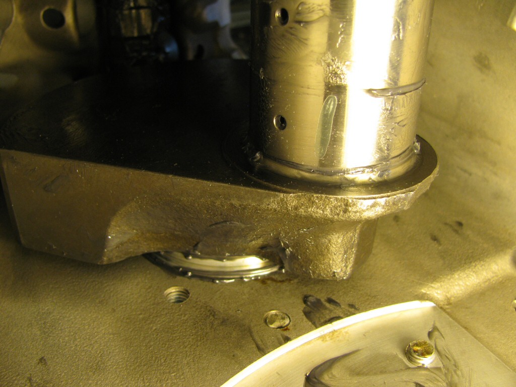 Here is the green plastigauge after the connecting rod was fit, torqued, and then removed.