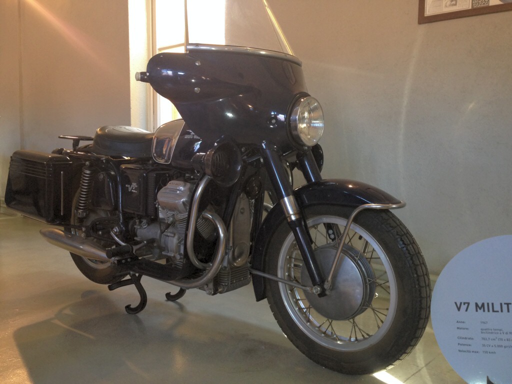 1967 Moto Guzzi V700 Military. Photo taken at the Moto Guzzi factory museum.
