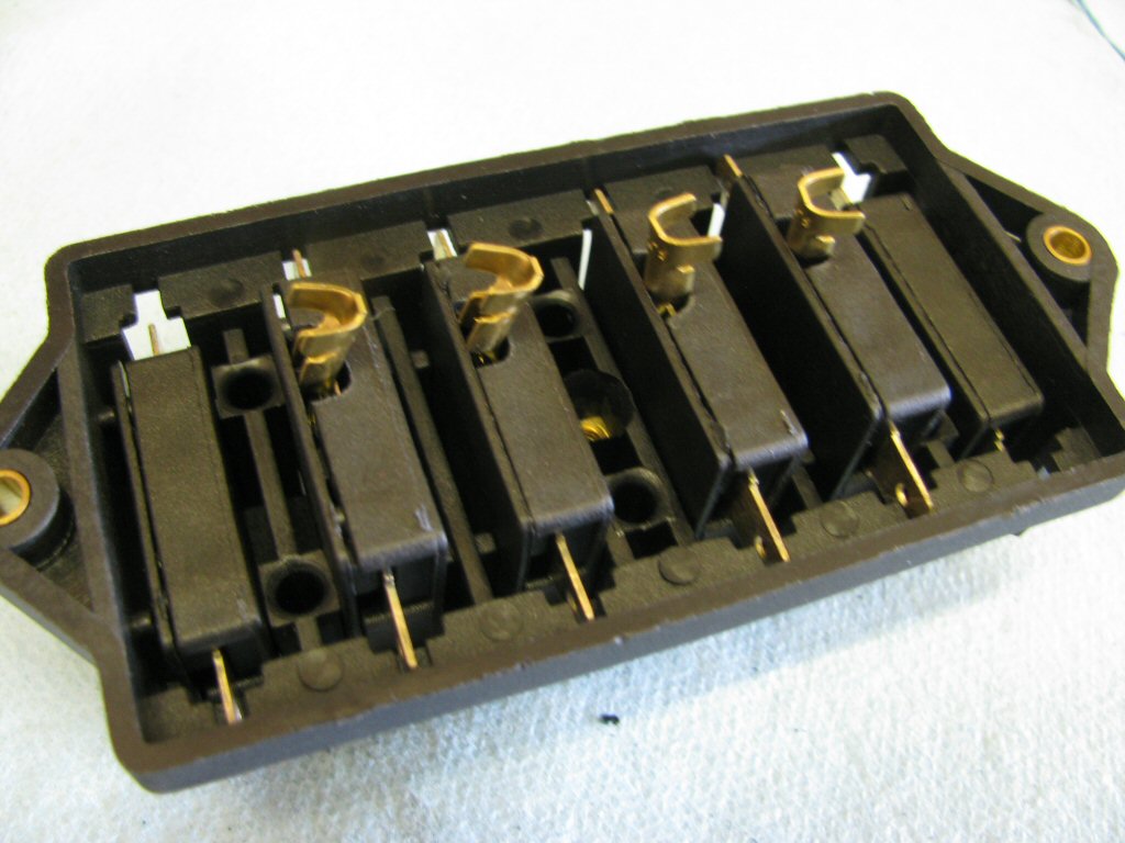 Here are all four of the fuse holders set in place for a test fitment.