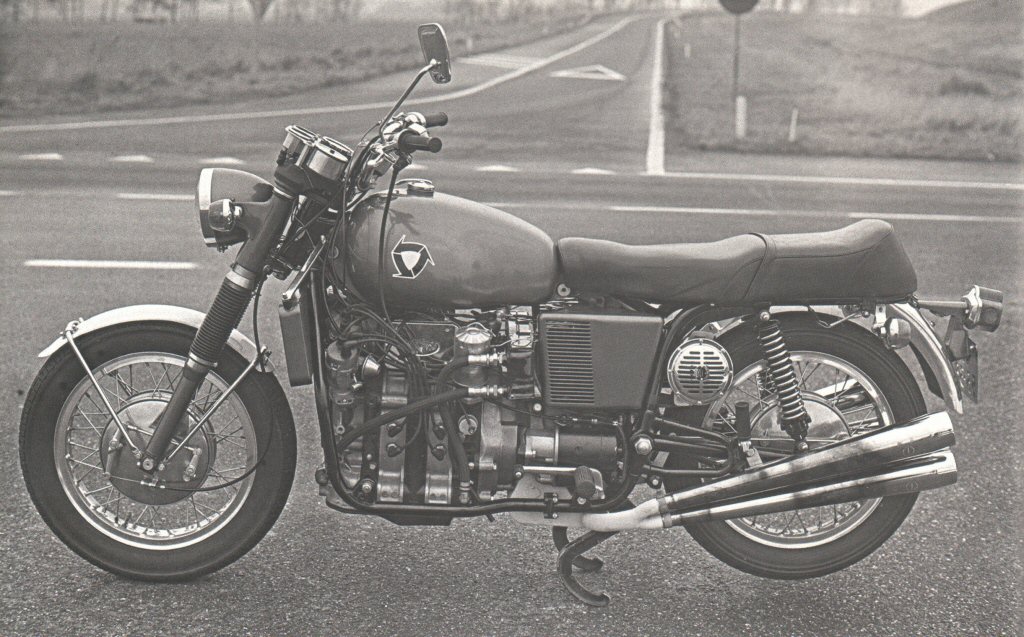 Moto Guzzi with a Wankel engine, built by Klusowski.