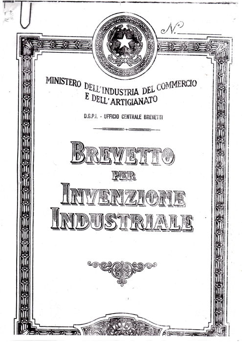 
						Patent cover page, translated by Google.
						Ministry of Craft Trade Industry
						D.G.P.i. - Central Patent Office
						Patent for Industrial Invention
					