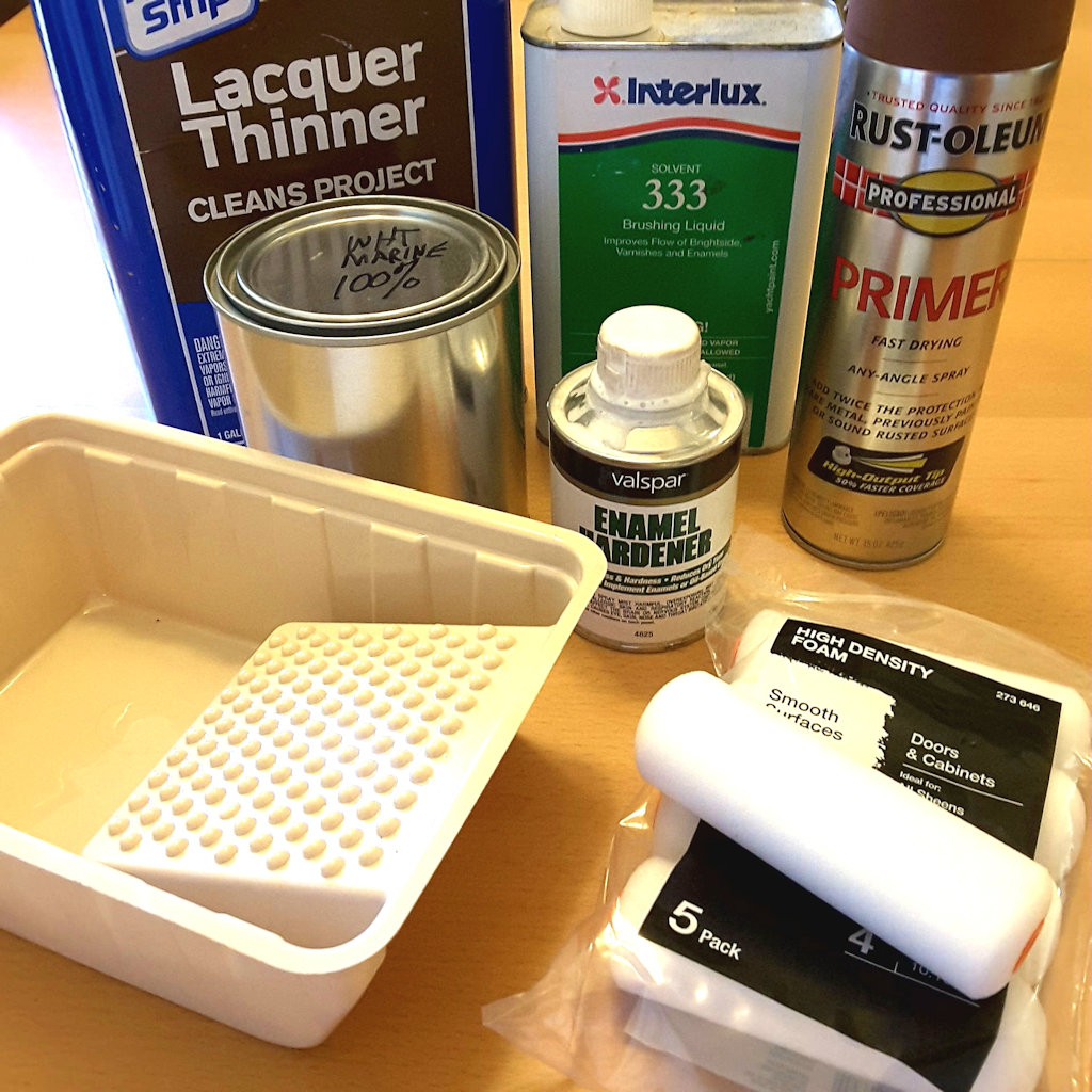 Items you'll need for the roller paint project.