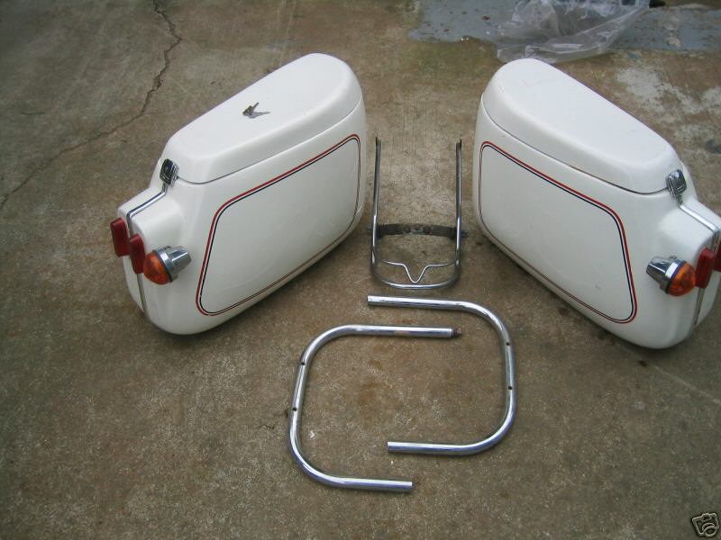 DB saddlebags with the more common flat-top lids.