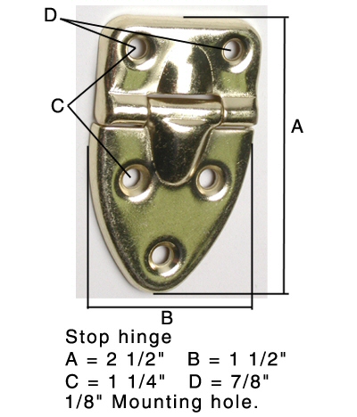 M-016A hinge for Dan Brown (DB) saddlebags