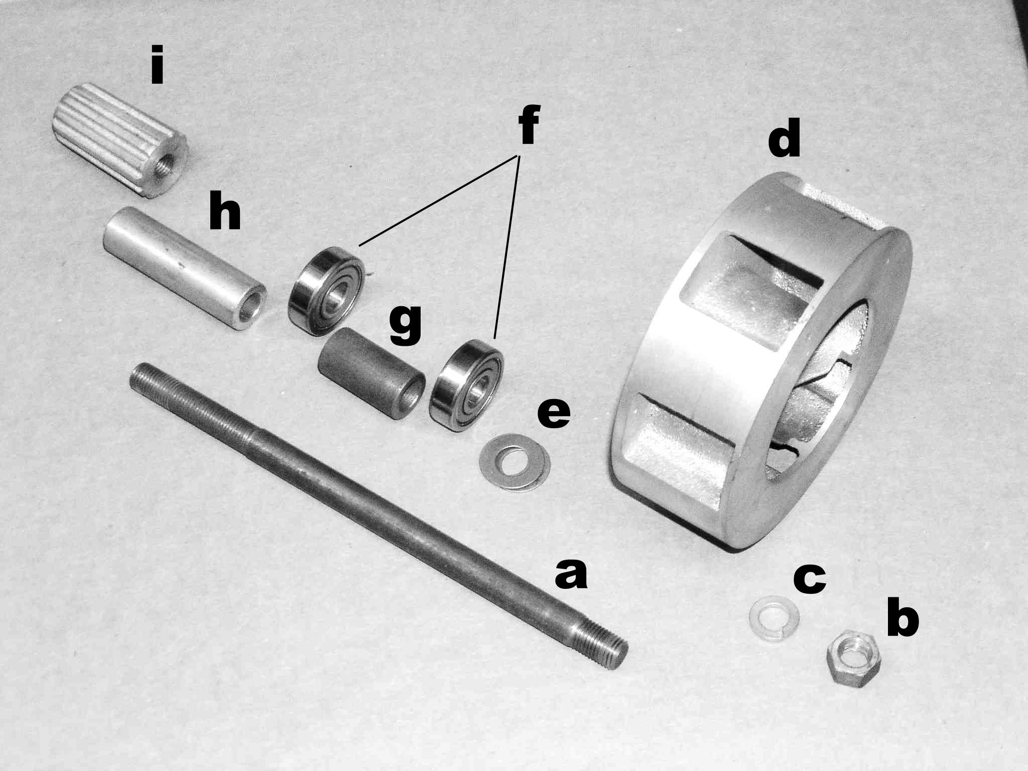 B&M Model MC Friction Drive Siren, exploded view. These sirens were mounted by some police departments on Moto Guzzi V700, V7 Special, Ambassador, 850 GT, 850 GT California, Eldorado, and 850 California Police motorcycles.