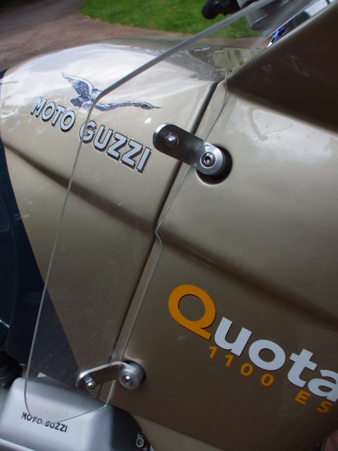 Installing Gustafsson Plastics tank wings on a Moto Guzzi Quota 1100 ES.
