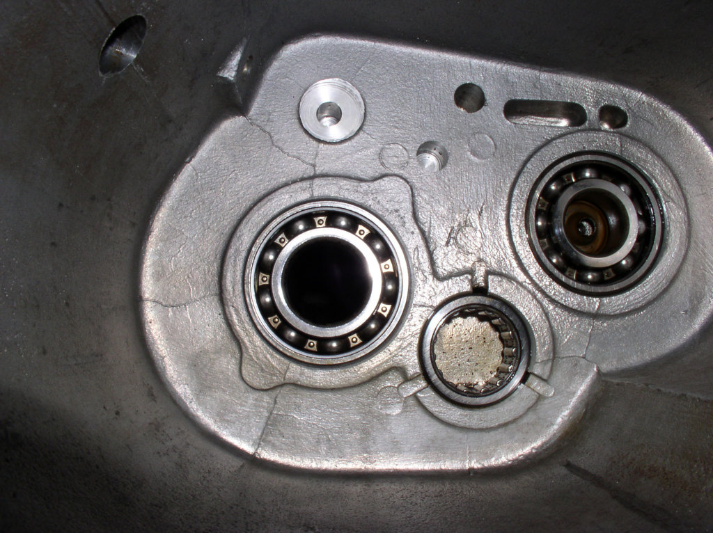 Changes to the case around the input shaft bearing so that it can be machined for a bearing retainer.
