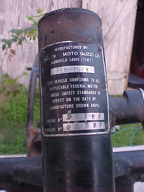 moto guzzi engine identification numbers
