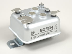 The Bosch electronic voltage regulator, part number 111903803D.
